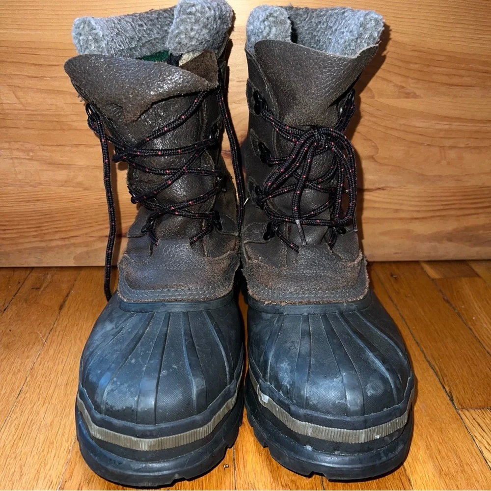 Sorel Men’s Caribou Glacier Ridge Leather Winter Snow Boots Sz9. Great condition